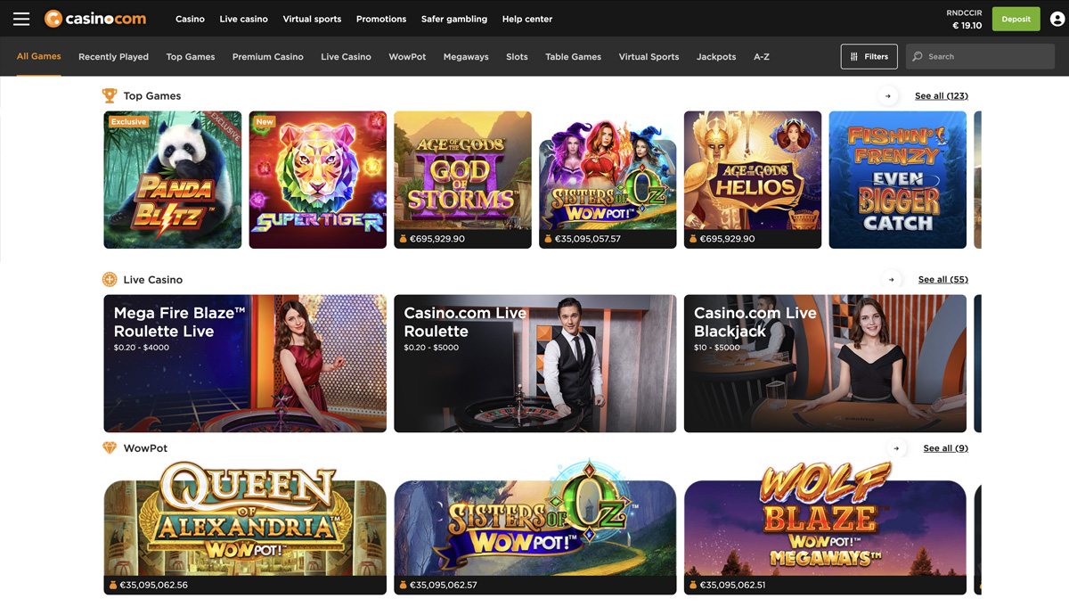 New casino lobby & animated game pods (SVG)